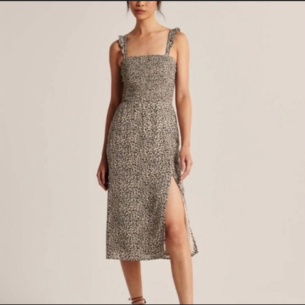 Abercrombie & Fitch leopard midi dress small TALL
